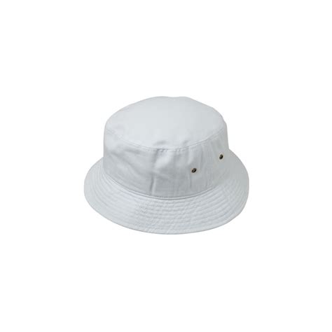 12 Units Of Plain Cotton Bucket Hats In White At