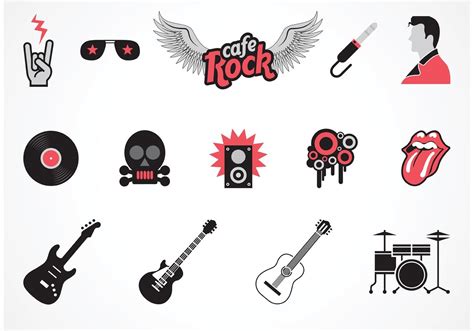 Símbolos Gratuitos Da Música Rock Do Vetor Download Vetores E