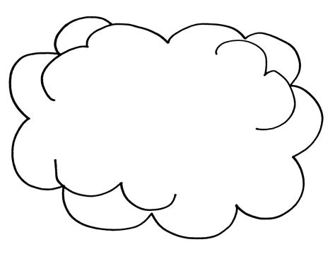 Cloud Printable Template They Can Also Use A Largely Cloud