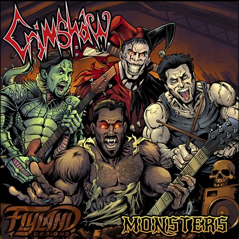 Crimshaw Metal Band Monsters Album Cover Flyland Designs Freelance