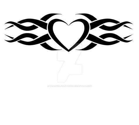 Tribal heart tattoo design by Wearwolfclothing on DeviantArt png image