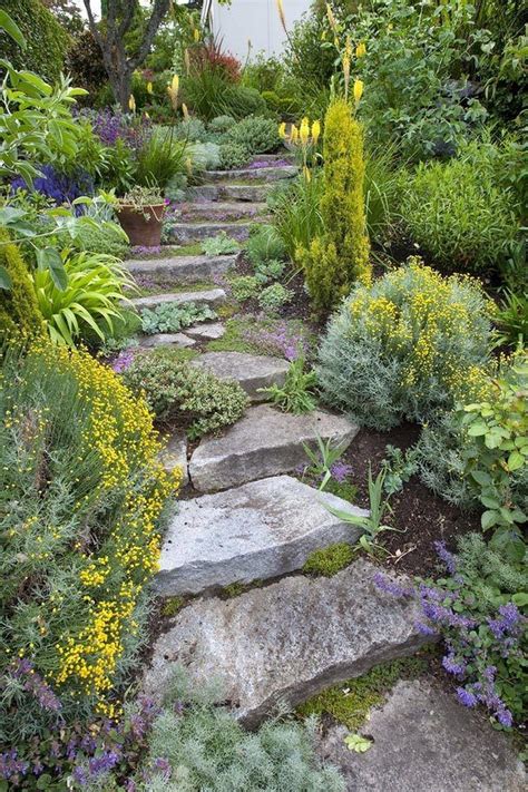Lovely Diy Garden Pathway Steps On A Slope 4 Sloped Garden Garden