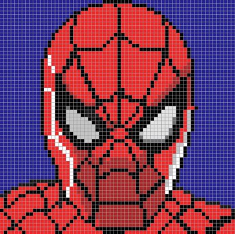 BYO Spiderman In Lego Style Pixel Art Etsy