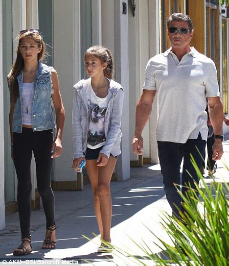 Sophia 22 sistine 21 and scarlet 17. Keeping his kids close: Sylvester Stallone bonds with his ...
