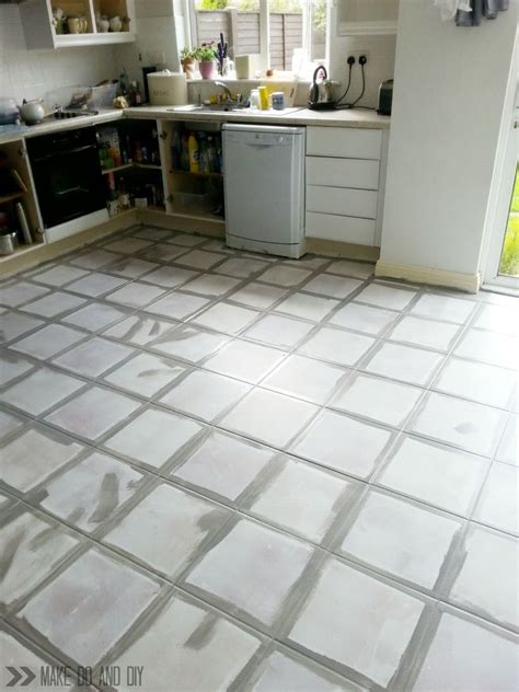 If you tile is glazed then i'm not sure if any paint will hold up to foot traffic very 8x8 pwdr rm with lots of light, white tile flrg. how to paint a tile floor, and what you should think about ...