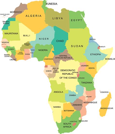 Mapa De Africa Con Nombres Y Capitales Imagui
