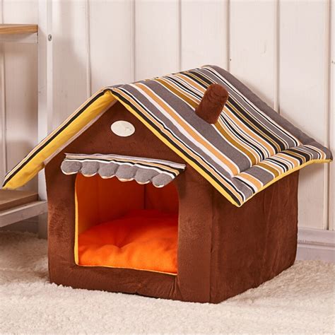 Fine Joy Dog Bed Soft Dog House Removable Pet Cat Dog Bed House