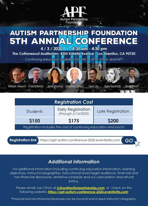 Autism Partnership Foundation 5th Annual Conference 2020 Autism