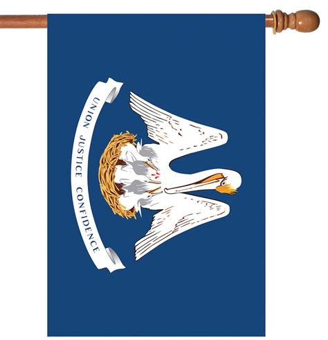 Toland Lousiana State Flag 28x40 Patriotic Usa Pelican Bird House Flag