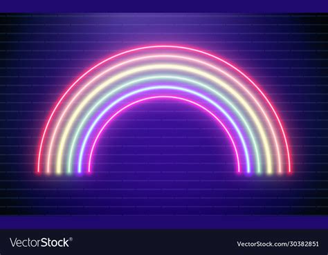 Rainbow Neon Bright Royalty Free Vector Image Vectorstock