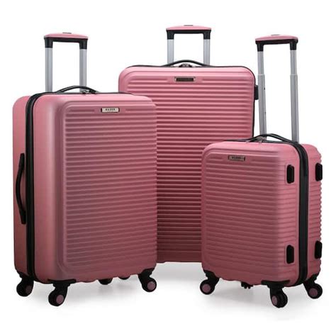 Elite Luggage Sunshine 3 Piece Pink Hardside Spinner Luggage Set
