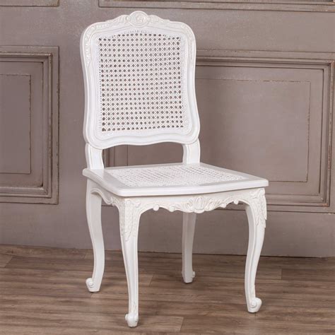 French Provencal White Rattan Dining Chair Furniture La Maison Chic