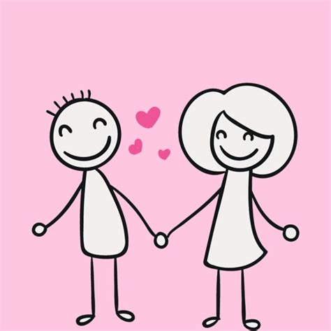 Stick Figure Couple Stickers By Kappboom Inc