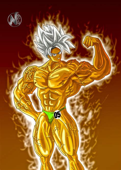 Goku Bodybuilder Fanart By Nadoarts On Deviantart