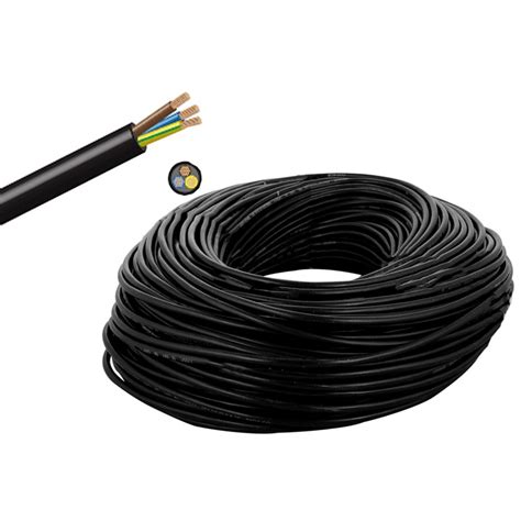 Cable Cabtyre 15mm 3 Core 1 Metreper Black Geewiz