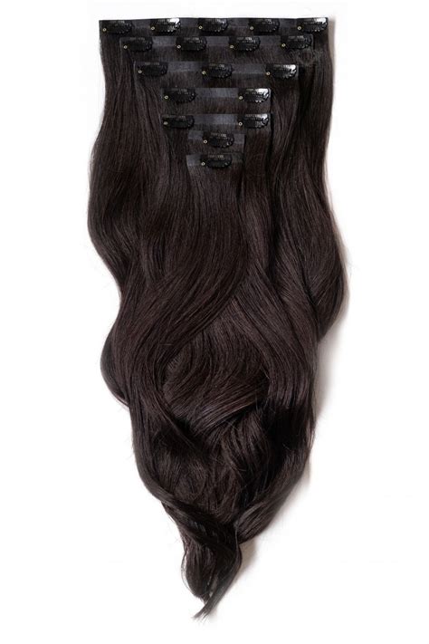 Pioneers in the industry, we offer black human hair extension, black wavy hair extension, human semi curly hair extension, silky straight hair. Brown Black - Superior Seamless 22" Clip In Human Hair ...