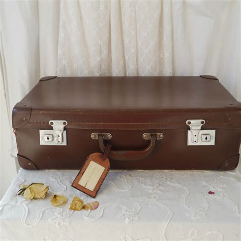 Vintage Cardboard Travel Case With Paper Lining Etsy