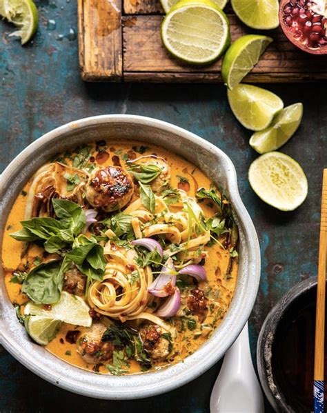 Every few months i participate in a group recipe swap, freaky friday, organized by michaela from an affair from the heart. Weeknight Thai Chicken Meatball Khao Soi | Recipe in 2020 (With images) | Khao soi, Half baked ...