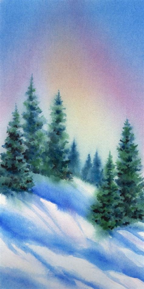 Easy Watercolor Ideas Winter Watercolour And Oil Pastel Resist