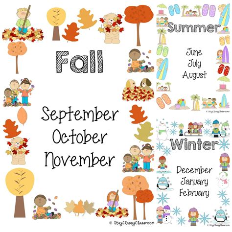 Pin By Stay Classy Classrooms Hands On Seasons Posters Seasons