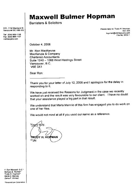 Cover letter name of reference. Specialized consultants to dentists