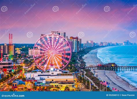 Myrtle Beach Horizonte De Carolina Del Sur Los Eeuu Foto De Archivo Imagen De Paisaje