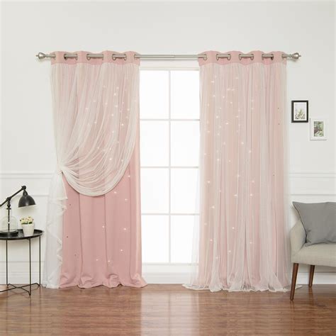 From luxurious blackout to floral and countryside checks, coordinate them with beautiful bed sets and pillow cases for a synchronised look. Best Home Fashion 84 in. L Dusty PinkTulle Overlay Star ...