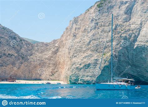 Navagio Beach Shipwreck Beach View From The Sea Zakynthos Island