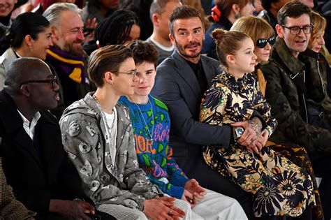 Following the beckham family on social media is like having access to their private family photo album. Beckham family hits the London Fashion Week FROW for ...