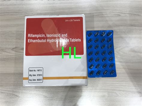 rifampicin isoniazid pyrazinamide tablets 60mg 30mg 150mg