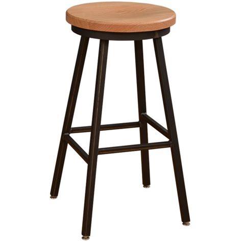 Custom Made Reclaimed Barnboard Oak And Custom Raw Steel Bar Stools