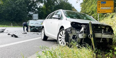 Schwerer Unfall Auf Der B 58 Autofahrerin Schwer Verletzt Schermbeck