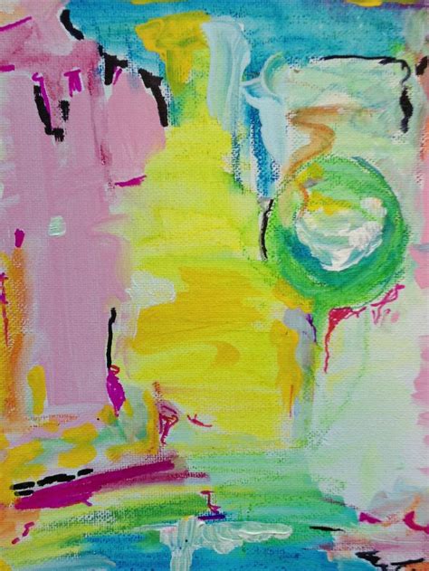 Abstract Painting On Canvas Board By Rosalina Bojadschijew