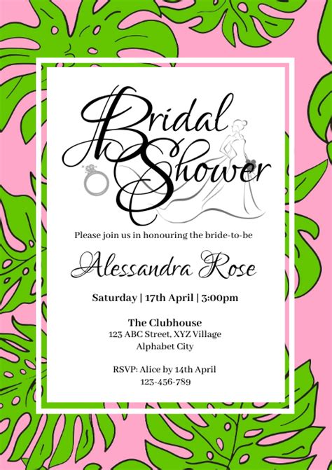 Bridal Shower Invitation Template Postermywall