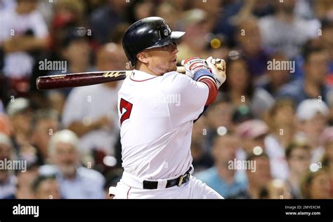 Boston Red Soxs Christian Vazquez During The Seventh Inning Of A