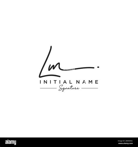 Letter Lm Signature Logo Template Vector Stock Vector Image And Art Alamy