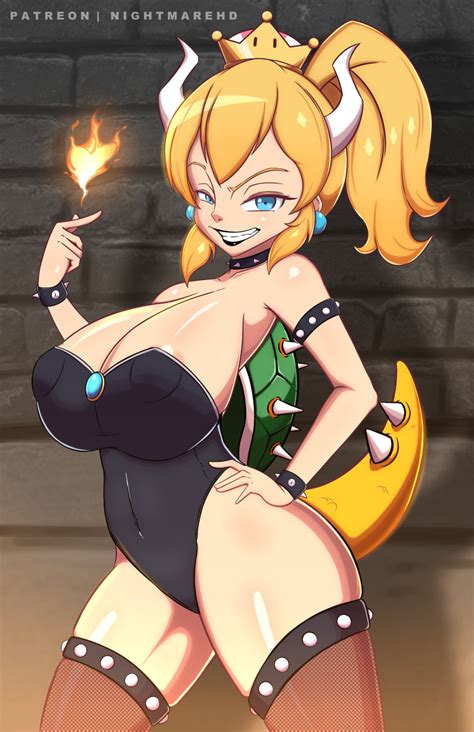 Rule 34 1girls Big Breasts Blonde Hair Bowsette Breasts Busty