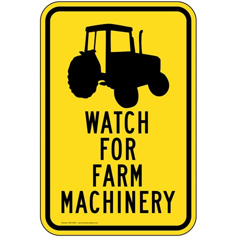 Pl 72 Farm Safety Sign Caution Tractors Turning Business And Industrie