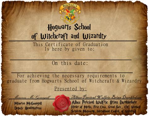 Harry Potter Certificate Template (2) - TEMPLATES EXAMPLE | TEMPLATES EXAMPLE in 2020 | Harry ...