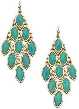 Blu Bijoux Gold And Turquoise Marquis Chandelier Earrings On Shopstyle
