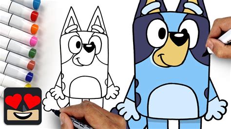How To Draw Bluey For Beginners Youtube