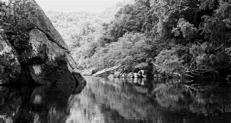 River Reflection Black And White Landscape Photograph Keith Dotson