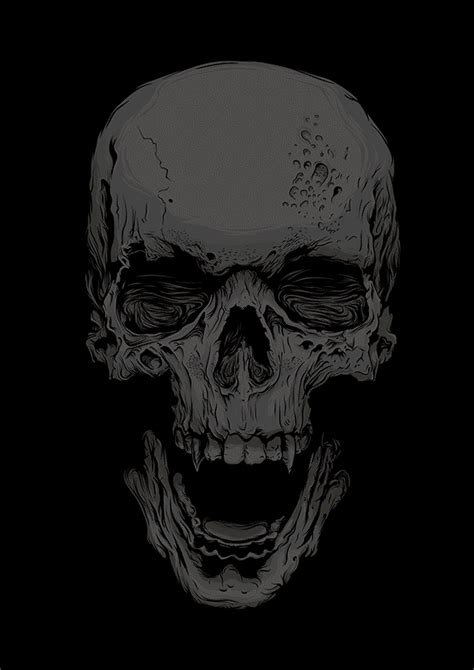Skulls On Behance Skull Wallpaper Graphic Wallpaper Dark Fantasy Art