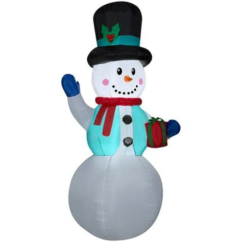 Home Accents Holiday 65 Ft Led Snowman Airblown Inflatable Walmart