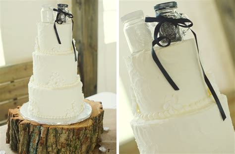 Elegant Rustic Wedding Classic Ivory Wedding Cake With Cute Cake Topper