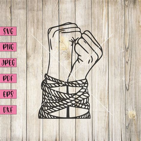 Hands Tied Svg Rope Tied Hands Tied Up Rope Svg Bdsm Svg Bondage Cricut Or Silhouette Cut