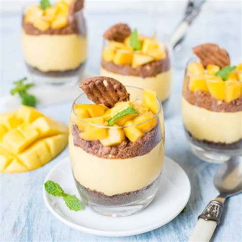Mango Cheesecake Parfait Recipe The Flavours Of Kitchen