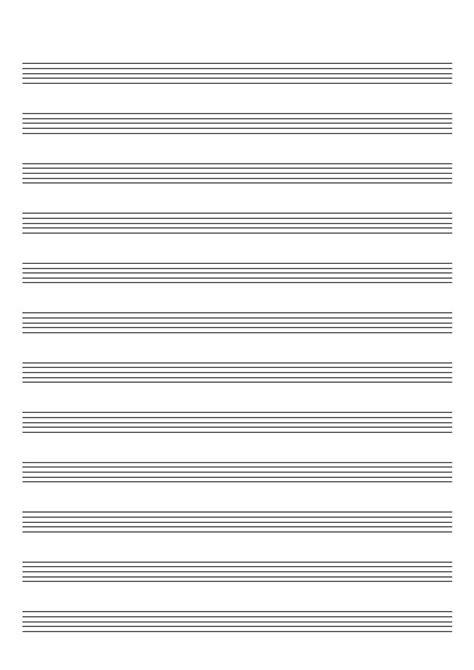 Blank sheet music paper, tablatures, grids and blank chord diagrams ! A4 Music Blank Sheet No Clef 8 and 12 staves Printable PDF | Etsy
