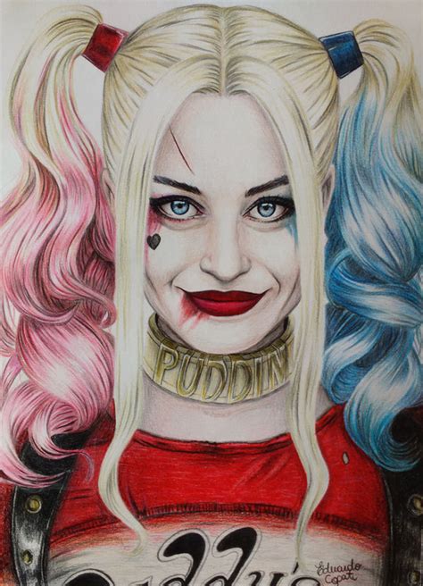 Harley Quinn Margot Robbie Drawing By Eduardocopati On Deviantart