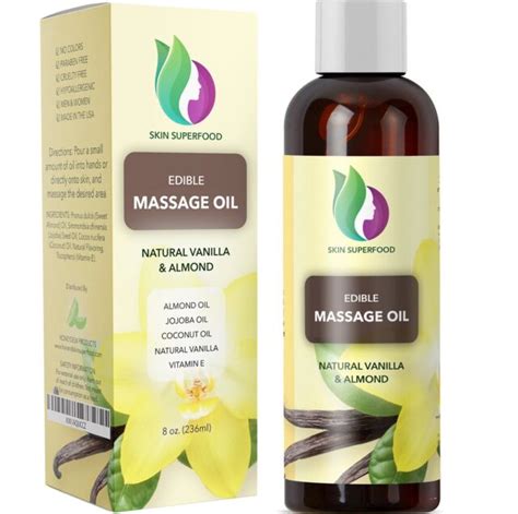 Edible Erotic Massage Oil Vanilla Bean Extract Jojoba Almond 100